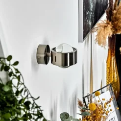 Applique murale Hofstein Sapri Nickel mat, 1 lumière