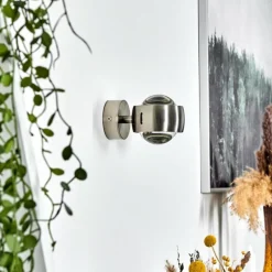 Applique murale Hofstein Sapri Nickel mat, 1 lumière