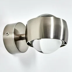 Applique murale Hofstein Sapri Nickel mat, 1 lumière