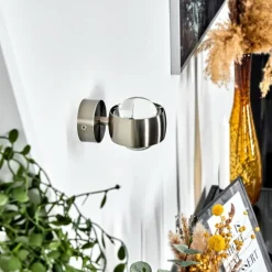 Applique murale Hofstein Sapri Nickel mat, 1 lumière