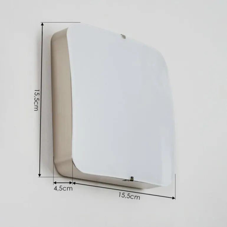 Applique murale Hutton LED Nickel mat, 1 lumière