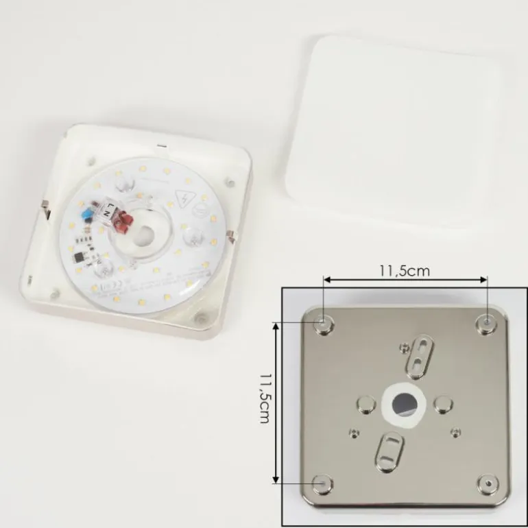 Applique murale Hutton LED Nickel mat, 1 lumière