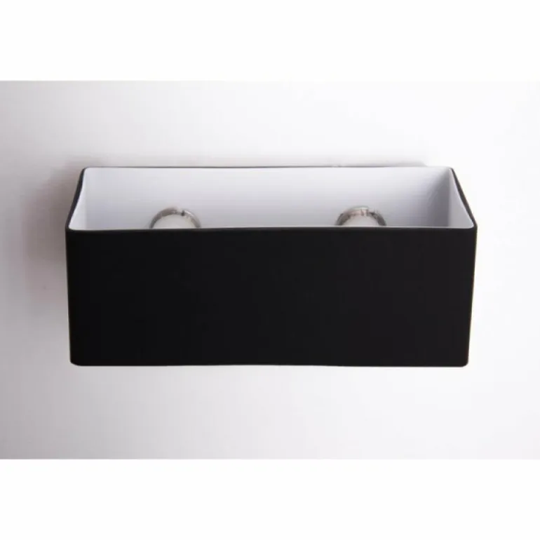 Applique murale Ideallux BOX AP2 Noir, 2 lumières