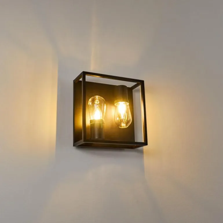 Applique murale Karlsborg Noir, 2 lumières