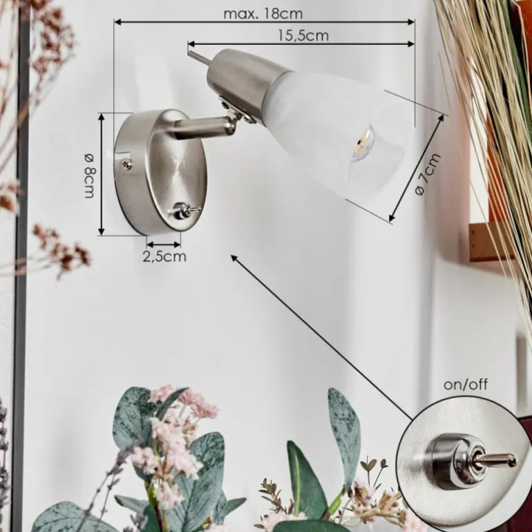 Applique murale Lejsta LED Nickel mat, 1 lumière