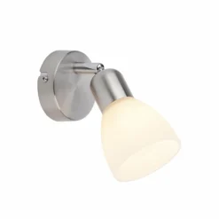 Applique murale Leuchten-Direkt KARO Acier brossé, 1 lumière