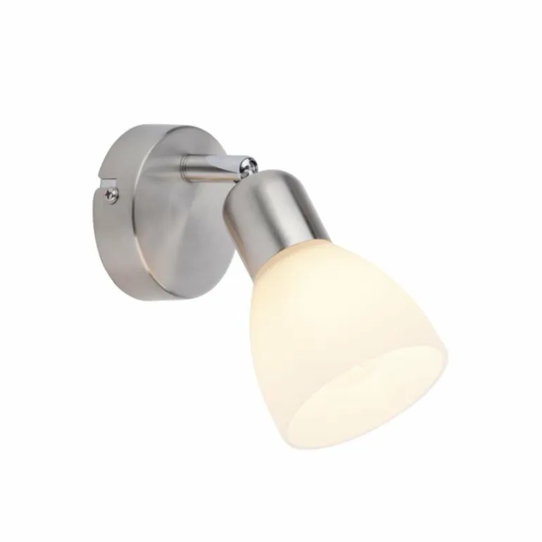Applique murale Leuchten-Direkt KARO Acier brossé, 1 lumière