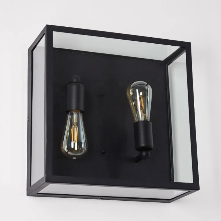 Applique murale Moatize Noir, 2 lumières