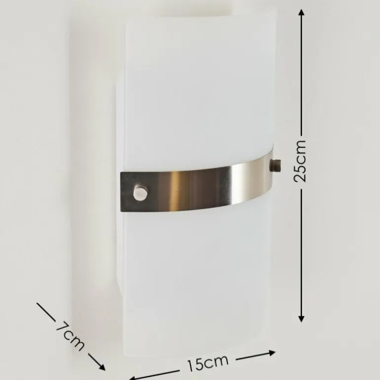 Applique murale Paul Neuhaus SQUARE Acier inoxydable, Blanc, 2 lumières