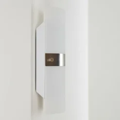 Applique murale Paul Neuhaus SQUARE Acier inoxydable, Blanc, 2 lumières