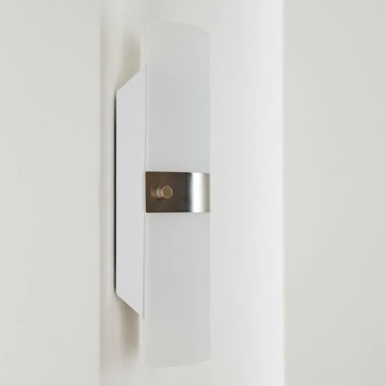 Applique murale Paul Neuhaus SQUARE Acier inoxydable, Blanc, 2 lumières