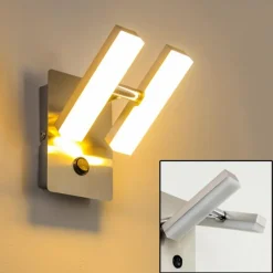 Applique murale Sakami LED Nickel mat, 2 lumières