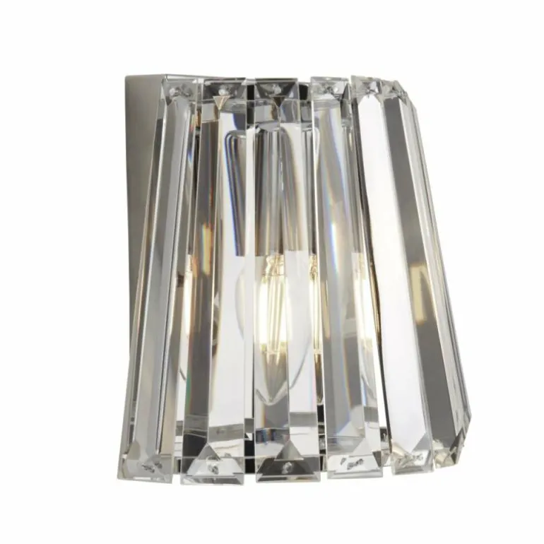 Applique murale Searchlight TIARA Chrome, Transparent, 1 lumière