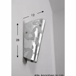 Applique murale Selene Argenté, Blanc, 1 lumière
