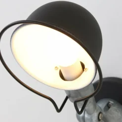Applique murale Steinhauer Darvin Gris, Noir, 1 lumière