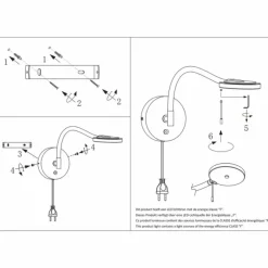 Applique murale Steinhauer Turound LED Acier brossé, 1 lumière