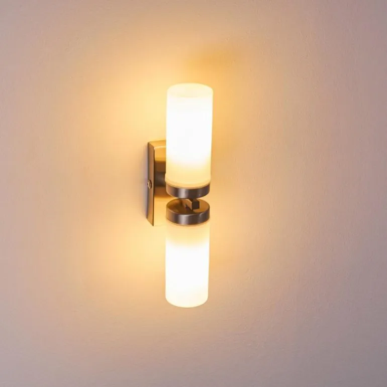 Applique murale Sundborn Acier brossé, 2 lumières