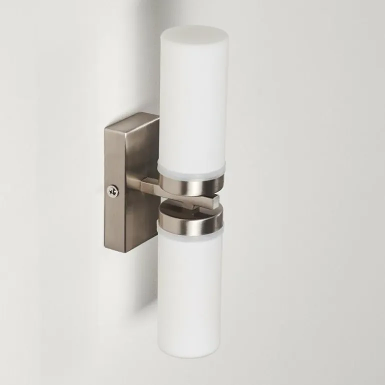 Applique murale Sundborn Acier brossé, 2 lumières