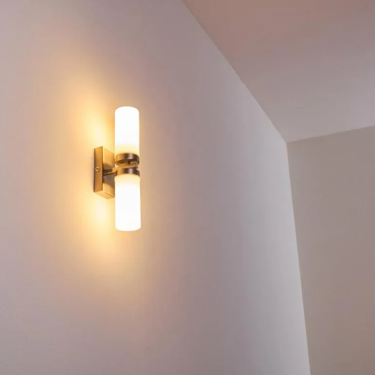 Applique murale Sundborn Acier brossé, 2 lumières