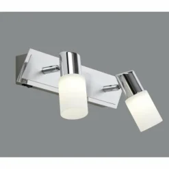 Applique murale Trio 8214 LED Aluminium, Chrome, Acier inoxydable, 2 lumières