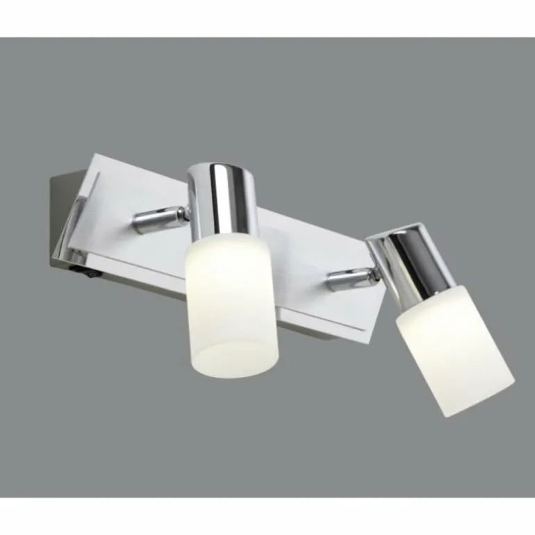 Applique murale Trio 8214 LED Aluminium, Chrome, Acier inoxydable, 2 lumières