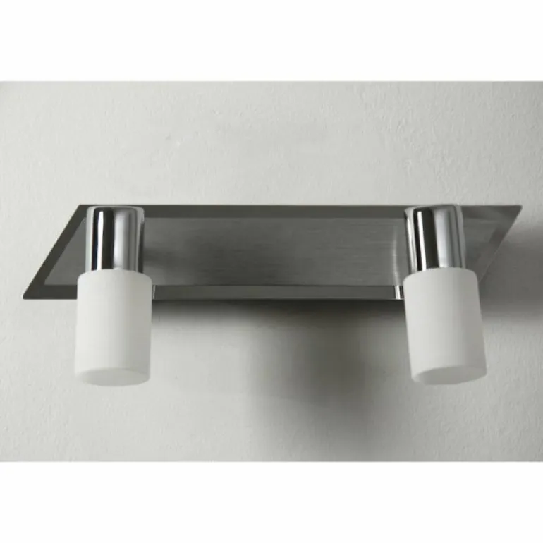 Applique murale Trio LED Aluminium, Chrome, Acier inoxydable, 2 lumières