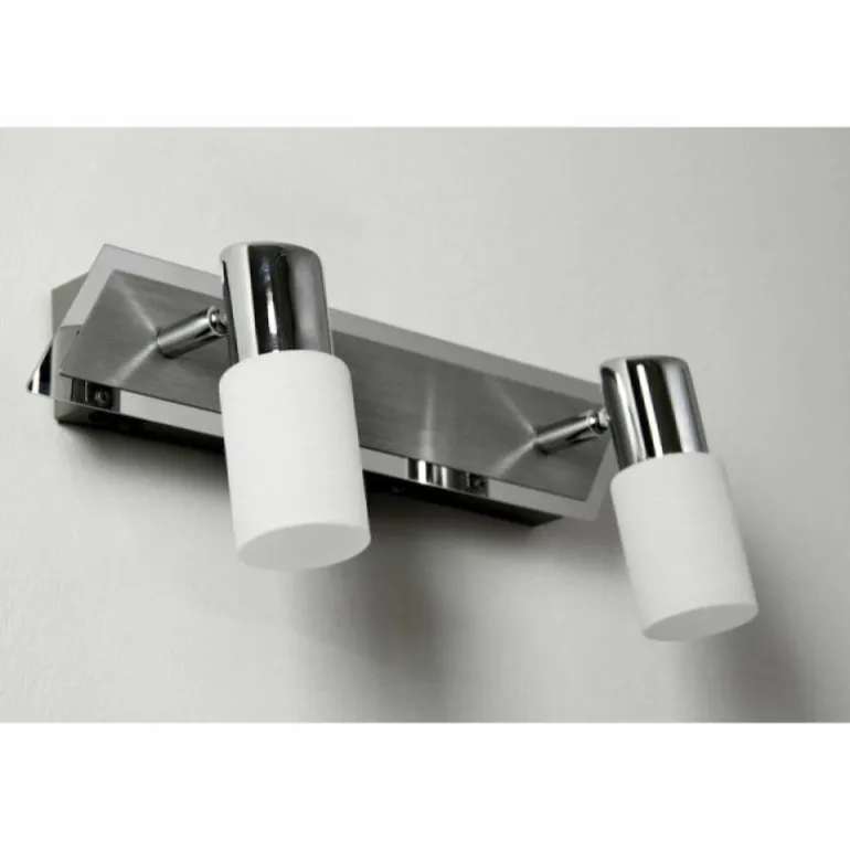 Applique murale Trio LED Aluminium, Chrome, Acier inoxydable, 2 lumières
