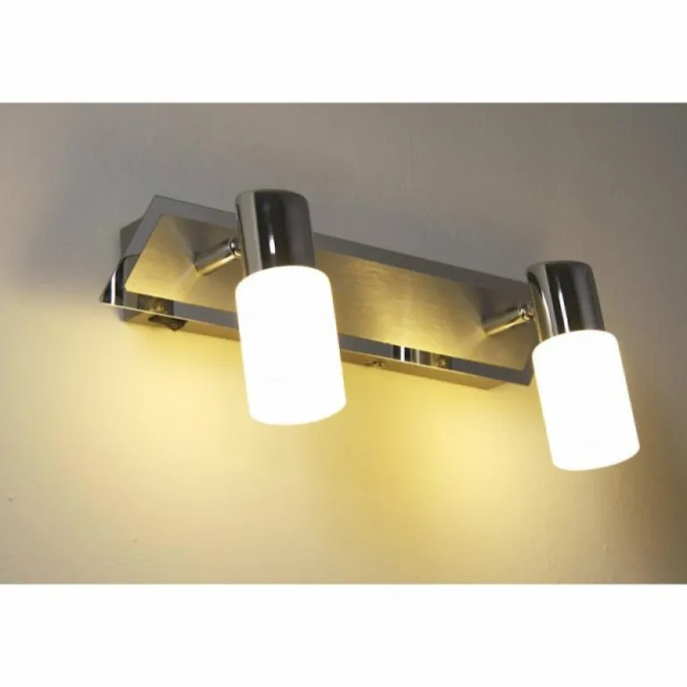 Applique murale Trio LED Aluminium, Chrome, Acier inoxydable, 2 lumières