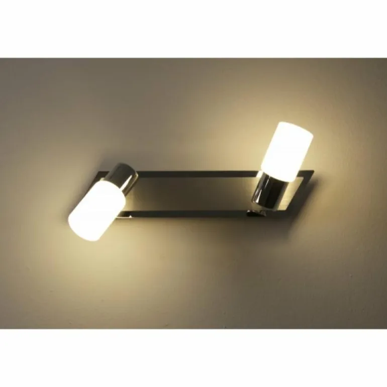 Applique murale Trio LED Aluminium, Chrome, Acier inoxydable, 2 lumières