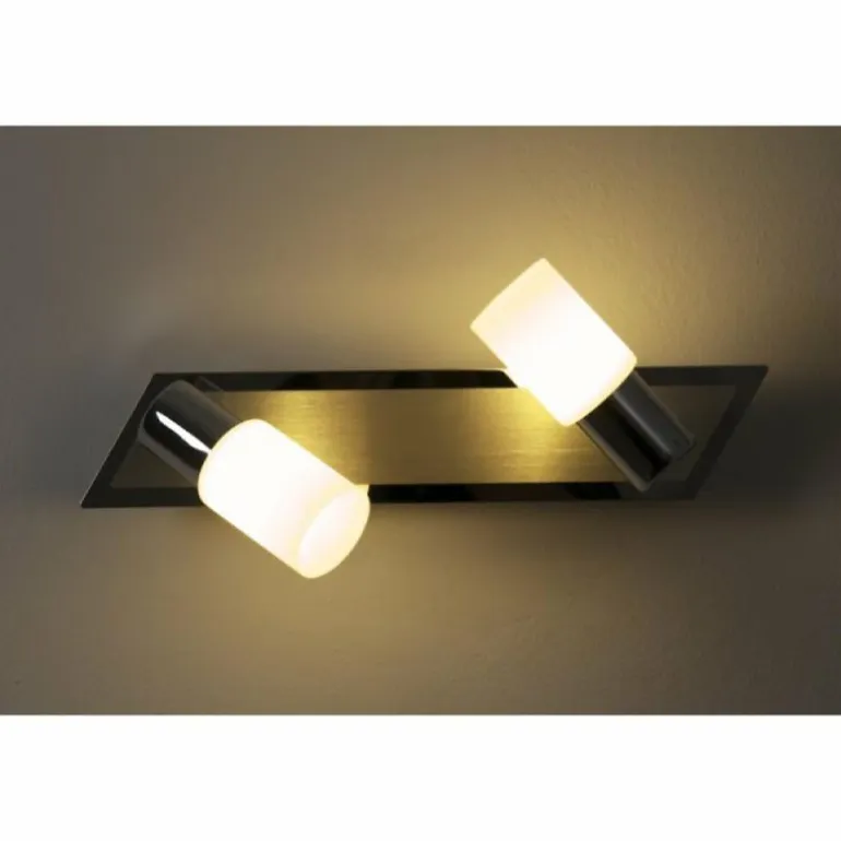 Applique murale Trio LED Aluminium, Chrome, Acier inoxydable, 2 lumières