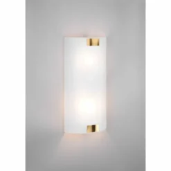 Applique murale Trio Pura Vieux laiton, 2 lumières