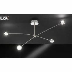 Applique murale WOFI SLIGO LED Nickel mat, 8 lumières
