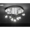 Applique murale WOFI SLIGO LED Nickel mat, 18 lumières