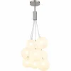 Ballgi Suspension Luminaires Globo Lighting Nickel mat, 9 lumières