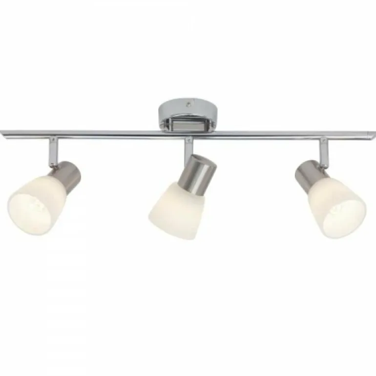 Barre de spots Brilliant Leuchten Janna Chrome, Blanc, 3 lumières