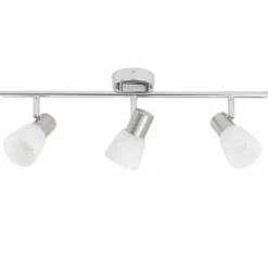 Barre de spots Brilliant Leuchten Janna Chrome, Blanc, 3 lumières