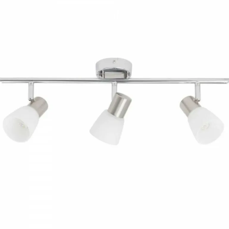 Barre de spots Brilliant Leuchten Janna Chrome, Blanc, 3 lumières