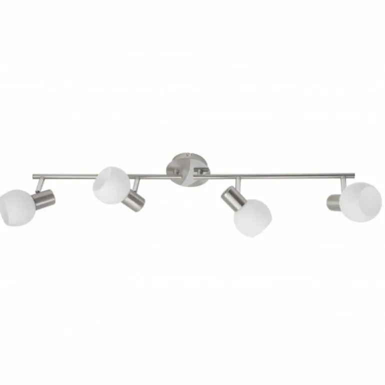 Barre de spots Brilliant Tiara Blanc, 4 lumières