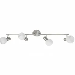 Barre de spots Brilliant Tiara Blanc, 4 lumières