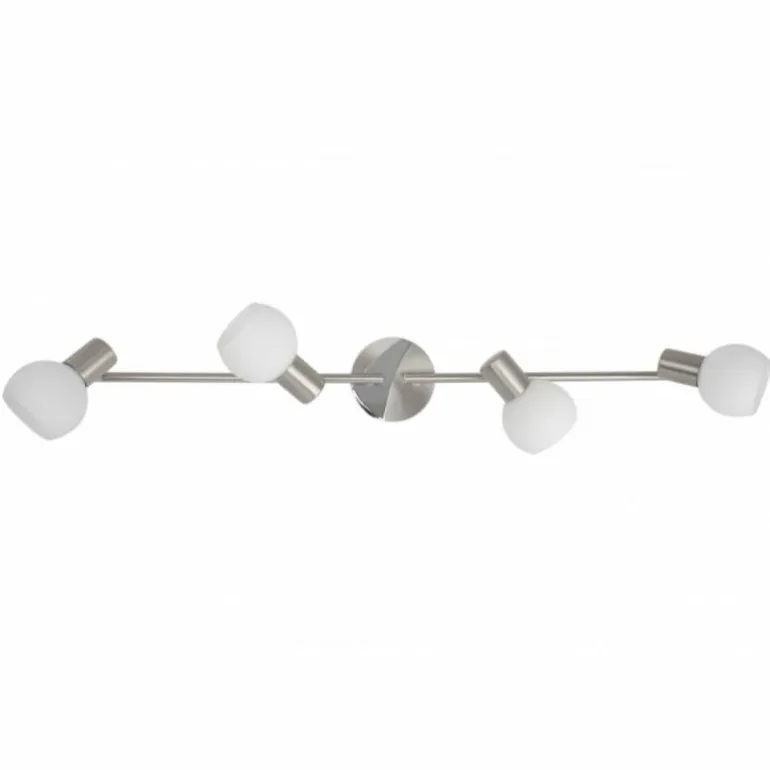 Barre de spots Brilliant Tiara Blanc, 4 lumières
