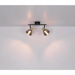 Barre de spots Globo KLERENA Noir, 2 lumières