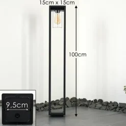 Borne lumineuse Baoshan Noir, 1 lumière