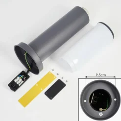 Borne lumineuse Caserta Anthracite, 1 lumière