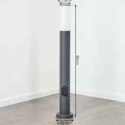 Borne lumineuse Caserta Anthracite, 1 lumière