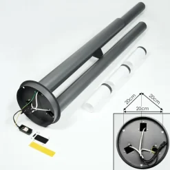 Borne lumineuse Gaborone Anthracite, 3 lumières
