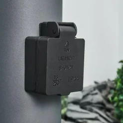 Borne lumineuse Tunes Anthracite, 1 lumière, Détecteur de mouvement