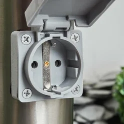 Borne lumineuse Tunes Nickel mat, 1 lumière