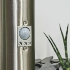 Borne lumineuse Tunes Nickel mat, 1 lumière, Détecteur de mouvement