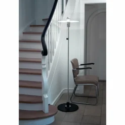 BST 23 Tecnolumen Lampadaire Nickel mat, Noir, 1 lumière