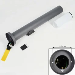 Caserta Lampe à prise électrique, Eclairage de chemin Anthracite, 1 lumière